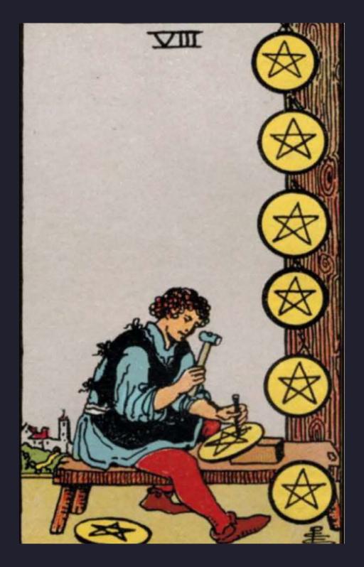 EIGHT OF PENTACLES