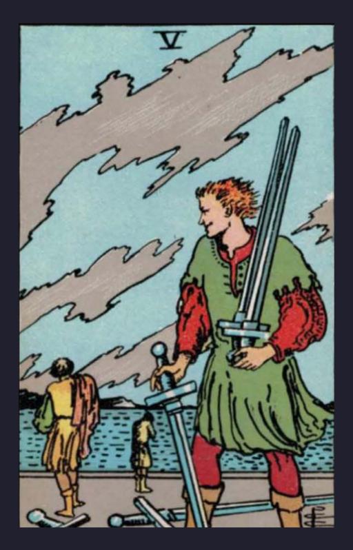 FIVE OF SWORDS