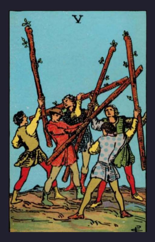 FIVE OF WANDS