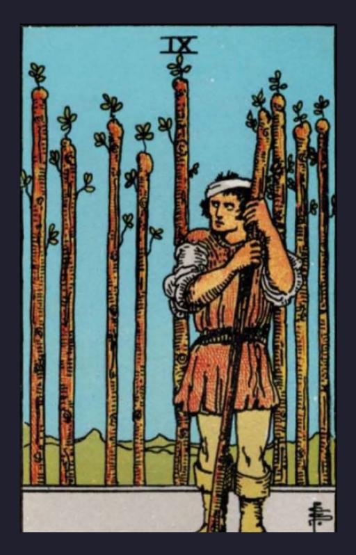 NINE OF WANDS