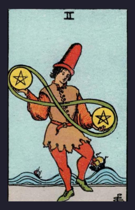 TWO OF PENTACLES